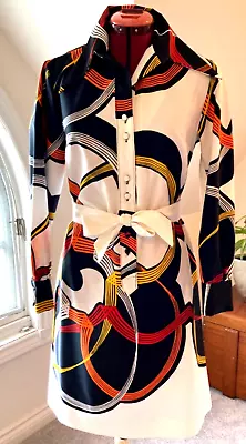 RARE Vintage Jeanne Lanvin 1960’s Belted Shirt Dress • $345.93