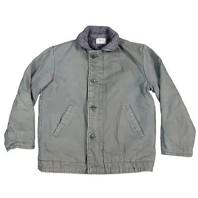 Vintage N1 Deck Jacket 1950s 1960s USN Sherpa Line Navy Military Civilian Large • $124.99