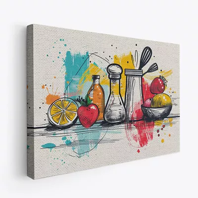 Baking Boho Minimalist Design 3 Horizontal Canvas Wall Art Prints Pictures • $58.99