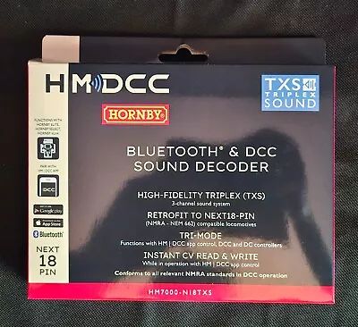 Hornby R7345 HM7000-N18TXS: Bluetooth® & DCC Sound Decoder (Next18-pin) • £55.50