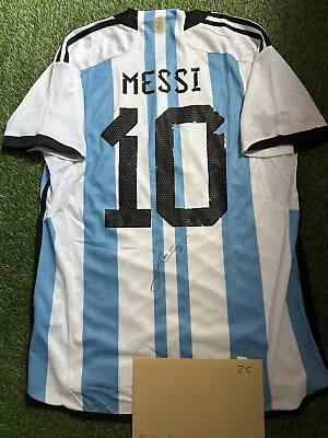 Signed Lionel Messi Argentina Shirt With Certificate Of Authenticity COA • £120