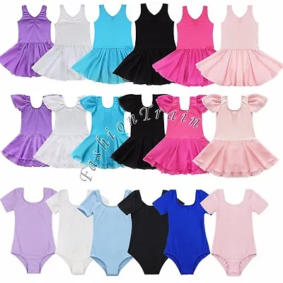 £8.65 • Buy Kid Girls Gymnastics Ballet Dance Dress Leotard Ice Skating Tutu Skirts Costume