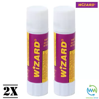 £4.45 • Buy 2 WIZARD Glue STICK 40G Sticks WHITE Washable Non-Toxic OFFICE School HOME Pack