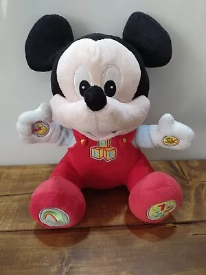 Disney Baby Mickey Mouse ABC 123 Interactive Talking Soft Plush Toy Nursery • £7.99