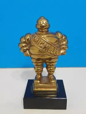 RARE Bibendum Michelin Man Trophy Vintage European Solid Brass On Marble Base • $499.99