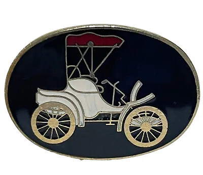 Vintage Oval Enamel Antique Car Ford Wagon Mens Cufflinks Gold Tone Cuff Links • $23.75