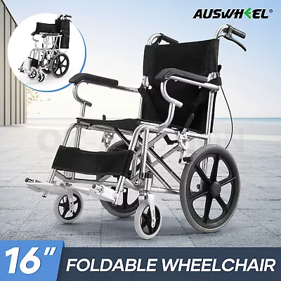 16” Foldable Wheelchair Mobility Disability Aid Portable Lightweight Auswheel • $179.95