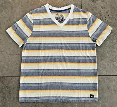 Mambo Australia Men’s Blue Striped T-shirt Sz Large EUC! • $16