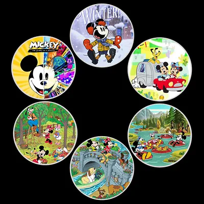 $31.74 • Buy 6pcs Disney Mickey Mouse Silver Coin Set Cartoon Childhood Memories Medal