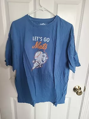 Mens Red Jacket NY New York Mets Mr. Met Let's Go Logo Shirt Size 2XL XXL • $9.99