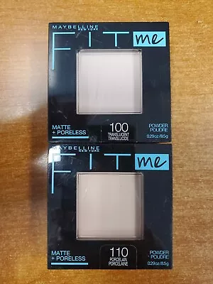 2 Pack: Maybelline Fit Me Matte + Poreless Pressed Powder #100/#110  (II422) • $11.99