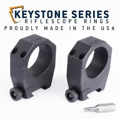 EGW Keystone  Scope Rings For 34mm Diameter Scopes - 1.275  Medium • $69.99