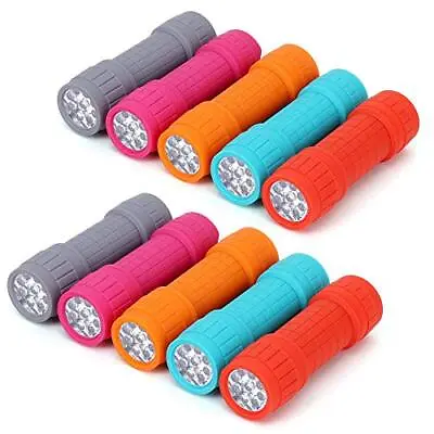  10-Pack 9-LED Mini Flashlight Set 30-Pieces AAA Batteries Are Included And  • $31.97