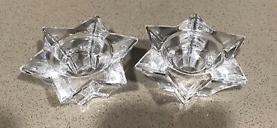 Villeroy & Boch Star Shaped Crystal Candle Stick Holders • $9.90