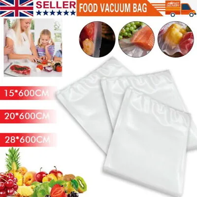 100/200Vacuum Sealer Food Storage Bags Textured Strong Pouches Seal Embossed Vac • £8.16