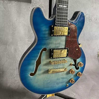 Factory ES339 Blue Quilted Maple Top Electric Guitar Maple Body 6 Strings • $312