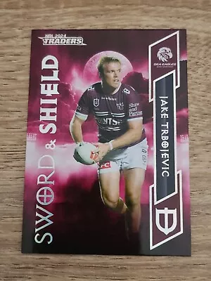 2024 Nrl Traders Titanium Sword & Shield Card Sea Eagles Jake Trbiojevic Ss14/34 • $6