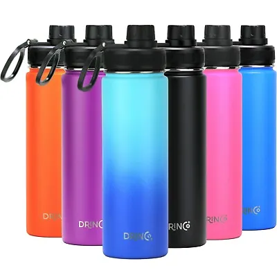 DRINCO Insulated Stainless Steel Water Bottle 22 32 Oz. With Spout Lid Flask • $22.99