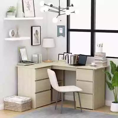 L-shaped Corner Desk Chipboard Computer Writing Table Workstation Home Office • £172.18