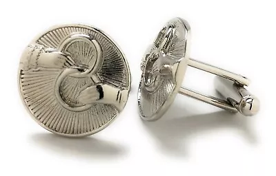 Eternal Rings Cufflinks The Vatican Library Collection Silver Rhodium Platting • $20.22