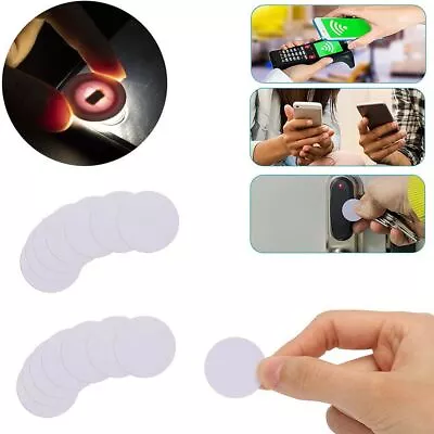 20x NTAG215 NFC Pvc Coin Card Tag For TagMo Forum Switch Type2 Tags Amiibo White • $31.11