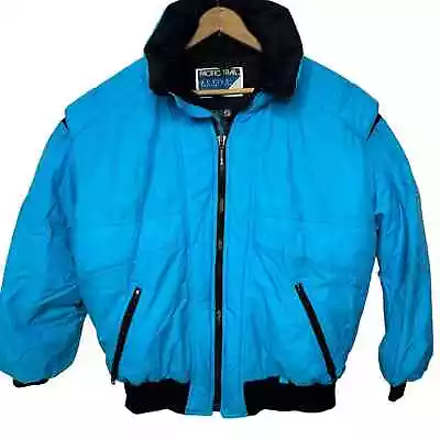 Vintage Pacific Trail Puffer Down Snow Jacket Winter Snowboard Mens Size Large • $55