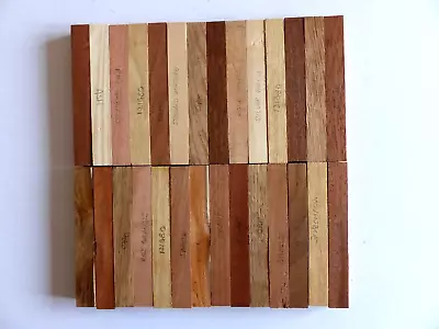 #3. 28 X WOODTURNING PEN / PENCIL TIMBER BLANKS 20mm X 20mm X 150mm • £16.99