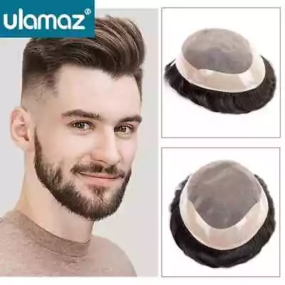 Capillary Male Hair Prosthesis Mono Toupee Men Durable Natural Human Hair Wig • $137.10