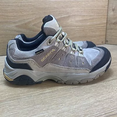 Scarpa Gore Tex Hiking Shoes Trail Shoes Women's Size 7 Tan • £14.47