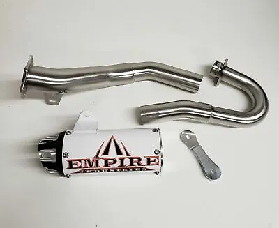 HONDA TRX 450R EMPIRE Full SHORTY Aftermarket Exhaust System WHITE Pipe 04 05 • $769