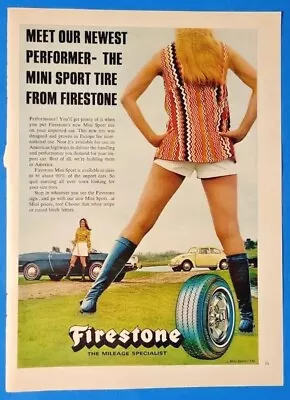 1971 Firestone Tire The Mileage Specialist Vintage 1970's Magazine Print Auto Ad • $4.55