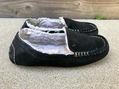 KOOLABURRA BY UGG House Slippers Shoes Moccasins Women's 7 Leather Suede Black • $25.49