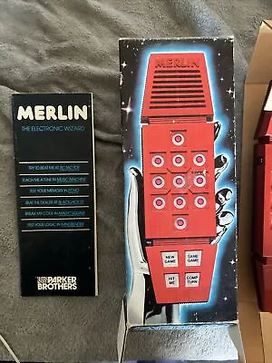 Vintage Merlin The Electronic Wizard Handheld Game - Working W/ Box & Manual • $150