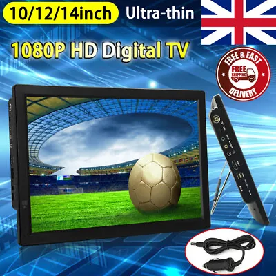 £88.99 • Buy 9 /10 /12 /14  Portable 1080P Ultra-HD TV 12V HDMI HD Digital Television Player