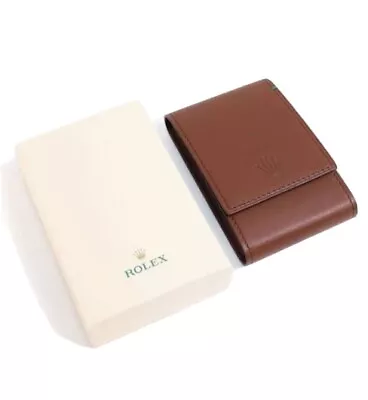 Rolex Leather Watch Travel Pouch New In Box Brown • $450