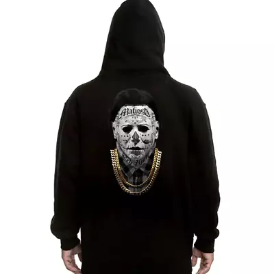 Mafioso Myers 2.0 Mens Hoodie Guns Horror Movie Tattoo Clothing • $40.42