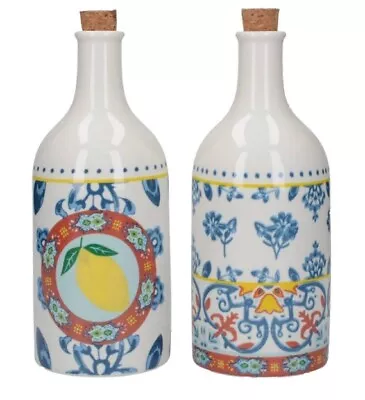 Ceramic Oil And Vinegar Bottle Set Kitchen Craft World Of Flavours 500ml • £14.45