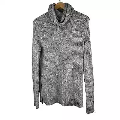 Athleta Women's Size XS Gray Marled Cowl Neck Merino Wool Blend Sweater Dress • $28