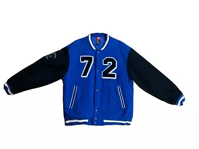 Ecko Unltd 72 Varsity Wool Royal Blue Letterman Jacket Vintage Mint Size XL • $280