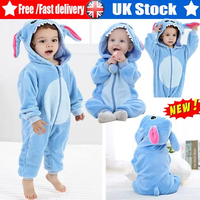 Baby Boy Blue Stitch Warm Birthday Fancy Party Costume Coverall Outfit Unisex ❤️ • £13.12