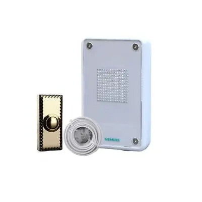 £32.95 • Buy Siemens Wired Wall Mounted Recordable MP3 Chime With Traditional Metal Bell Push