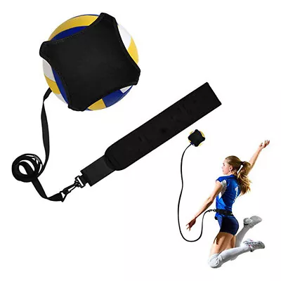 Volleyball Football Single Player Bouncing Black Elastic Spin Training Strap • $13.63