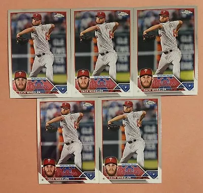 (5) Zack Wheeler 2023 Topps Chrome Card #20 LOT  • $1.75