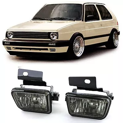 Smoked Fog Lights For Vw Golf Mk2 & Jetta 1983 - 1992 Model  • $128.50