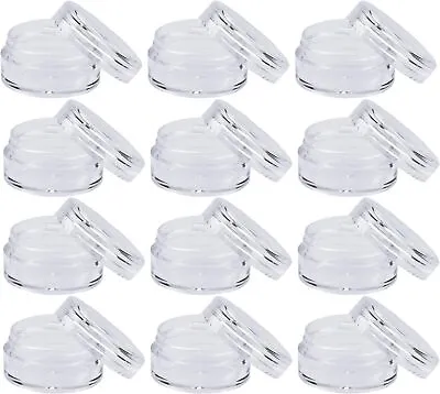 12 Pcs Travel Cosmetic Jar Pots 5ml Creams Make-up Sample Containers With Lids • £6.13
