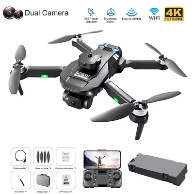 RC Drone 4K Dual Camera Obstacle Avoidance Brushless Motor RC Quadcopter Q4D2 • $30.98