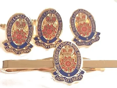 Queens Lancashire Regiment QLR Gift Set Military Cufflinks Lapel Badge Tie Clip • £18.99