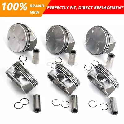 6x Piston & Ring Set 92.9mm For Mercedes-Benz C350 E350 CLK350 GLK350 M272 3.5L • $121.49