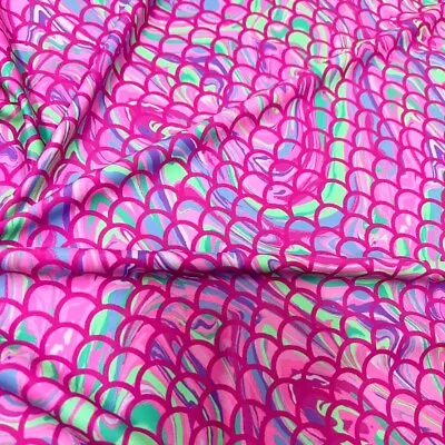 Spandex Fabric Purple Marble Scales Print 4 Way Stretch By The Yard For Swimwear • $12.99
