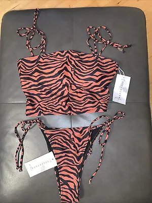 £9.99 • Buy Bnwt Ladies Warehouse Abstract Animal Tie Shoulder & Bottom Bikini Uk 10.rrp £35